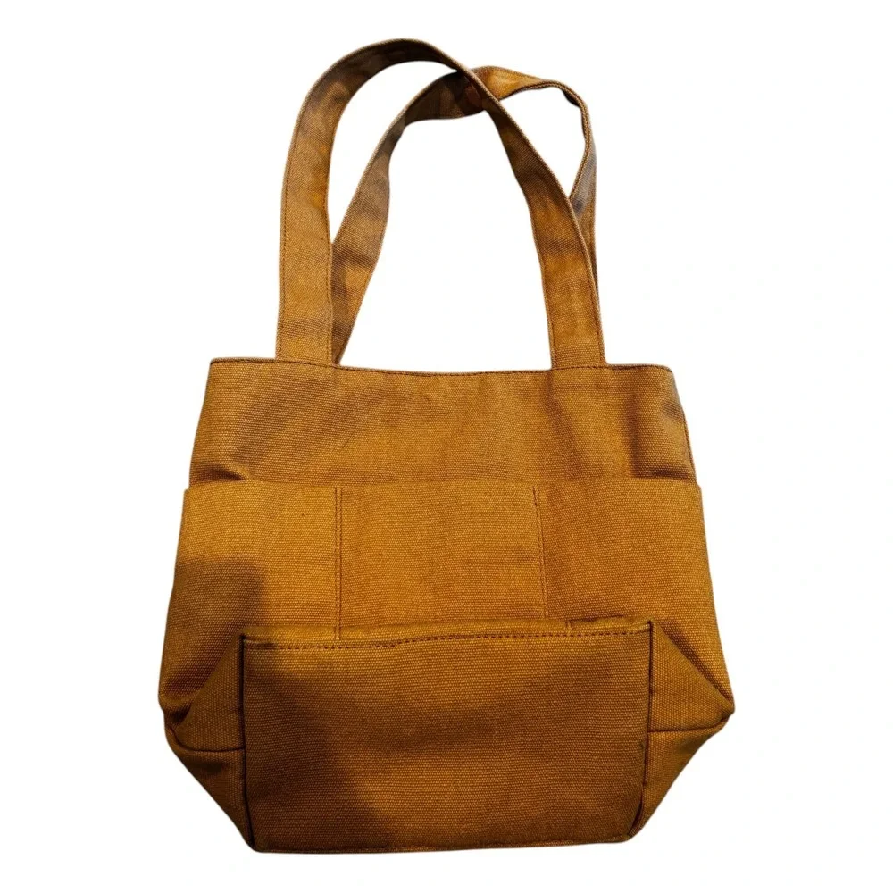 Hannah Canvas Kella Soft Cotton Brown Shoulder Tote Bag Multi-Pocket Everyday